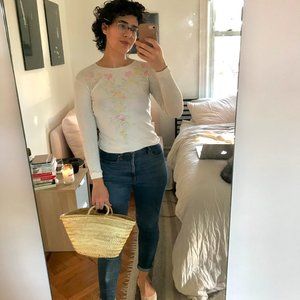 vintage 1960s long sleeve light-weight waffle tee